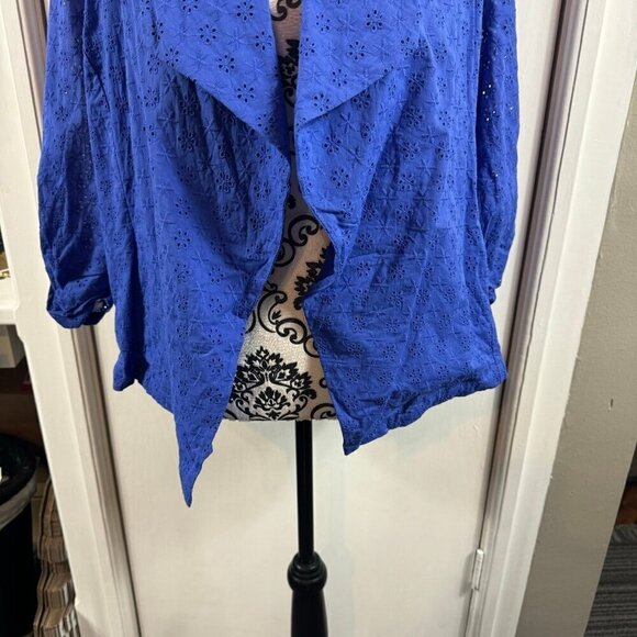 Culture Code Double Breasted Eyelet Jacket with Pockets - Picture 5 of 10